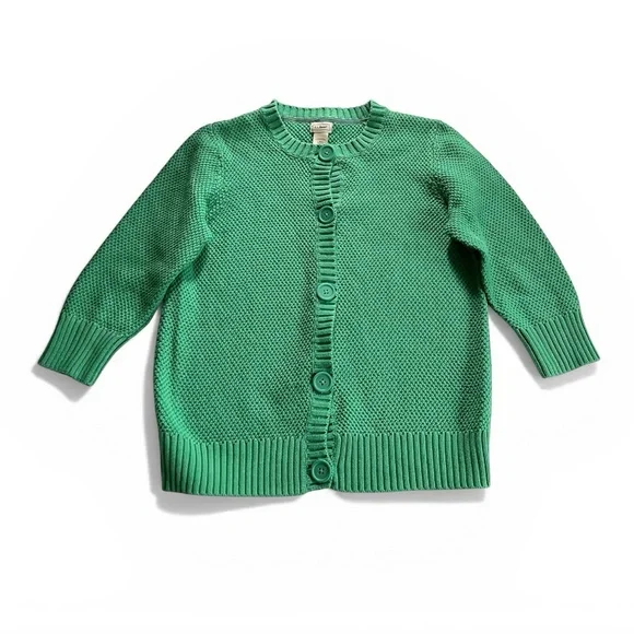 L.L. Bean Women’s Vintage Green Button Down Knit Cardigan - L - Picture 1 of 8